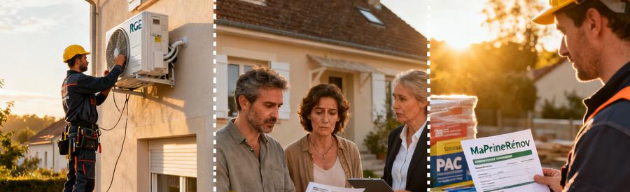 Aides MaPrimeRénov' pour installation pompe à chaleur air/eau à Évry-Courcouronnes, ménages essonniens