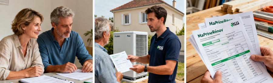 Aides Financieres Pac Houilles Maprimerénov Yvelines Propriétaires et artisan RGE étudiant les aides financières MaPrimeRénov' pour installation PAC à Houilles