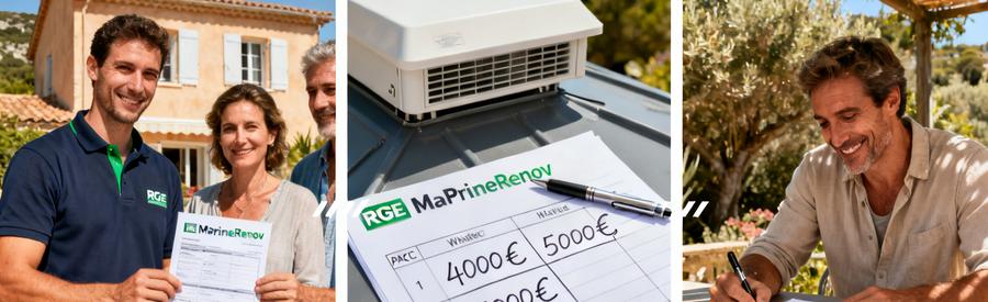 Aides financières MaPrimeRénov' pour pompe à chaleur à Mandelieu-la-Napoule, dossier et estimation travaux