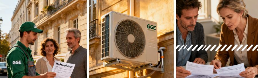 Aides financières MaPrimeRénov' pour pompe à chaleur Paris 16e avec artisan RGE certifié