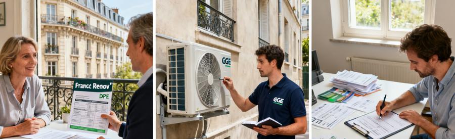 Aides financières pompe à chaleur Paris 1er : MaPrimeRénov', CEE et éco-PTZ pour réduire le reste à charge