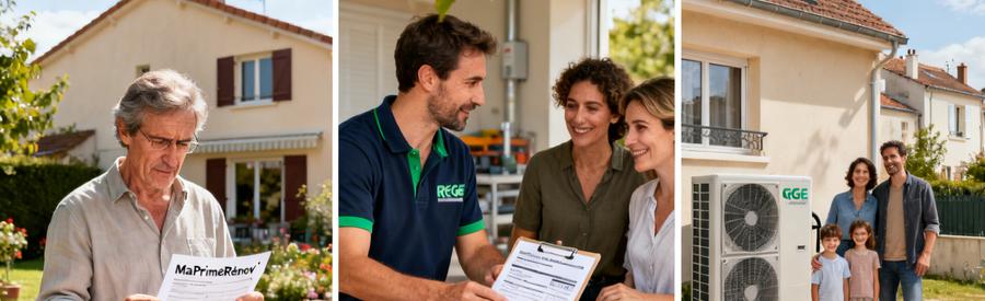 Propriétaires de Savigny-sur-Orge bénéficiant des aides MaPrimeRénov' pour installation pompe à chaleur air/eau