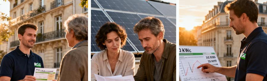 Aides financières cumulables pour installation panneaux solaires Paris 17e, prime autoconsommation jusqu'à 370€/kWc