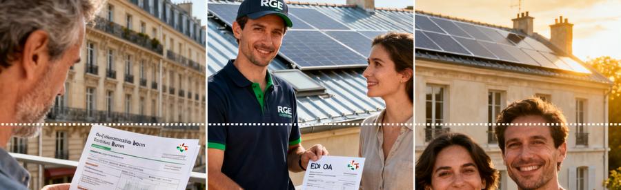 Aides cumulables panneaux solaires Paris 3e : prime autoconsommation, obligation achat EDF OA et TVA réduite