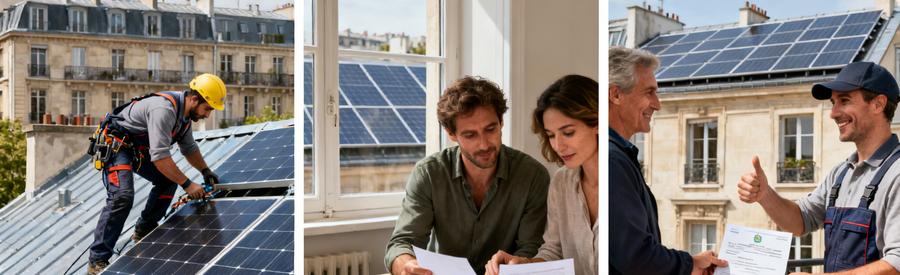 Aides cumulables installation panneaux solaires Paris 9e : prime autoconsommation et dispositifs 2026