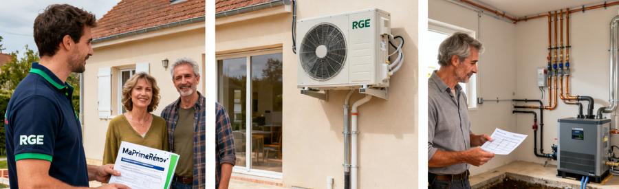 Aides financières pompe à chaleur Ermont : MaPrimeRénov' PAC air/eau et géothermique avec artisan RGE