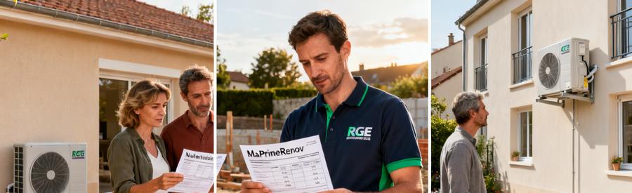 Aides financières PAC Nanterre : MaPrimeRénov' couvre 40 à 65 % du coût d'installation pompe à chaleur