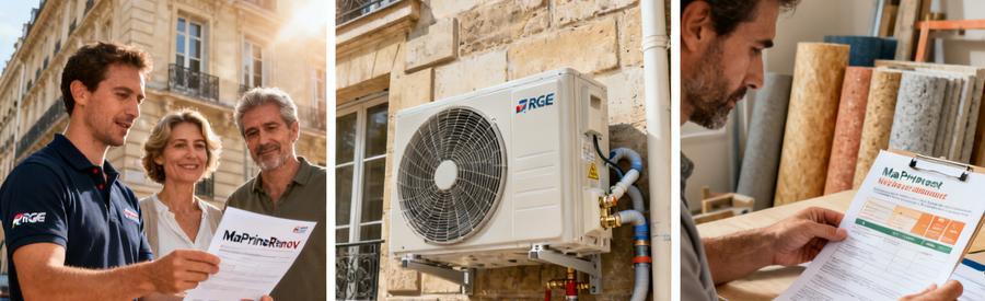 Aides MaPrimeRénov' pour installation pompe à chaleur Paris 6e : artisan RGE et propriétaires étudiant dossier financement