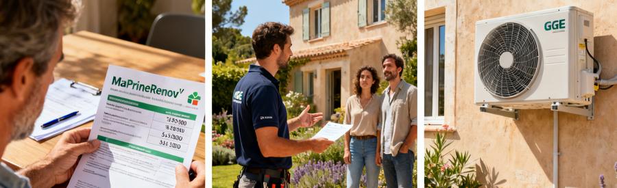 Aides financières pompe à chaleur Cagnes-sur-Mer 2026 : MaPrimeRénov' et cumul dispositifs pour ménages