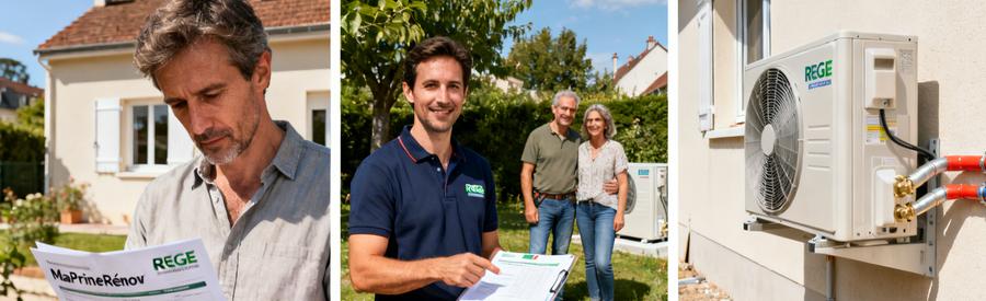 Aides financières pompe à chaleur Noisy-le-Grand : MaPrimeRénov, cumul dispositifs et artisan RGE QualiPAC