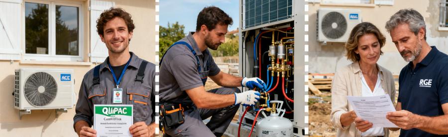 Artisan Qualipac Rge Pompe Chaleur Seine Et Marne 77 Artisan certifié RGE QualiPAC installant une pompe à chaleur en Seine-et-Marne avec habilitation F-Gas
