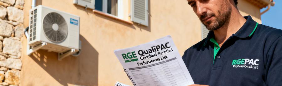 Artisan RGE QualiPAC consultant la liste des professionnels certifiés pour pompe à chaleur à Roquebrune-Cap-Martin