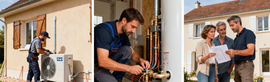 Installation pompe à chaleur Ermont par artisan RGE QualiPAC et estimation du coût travaux avec propriétaires
