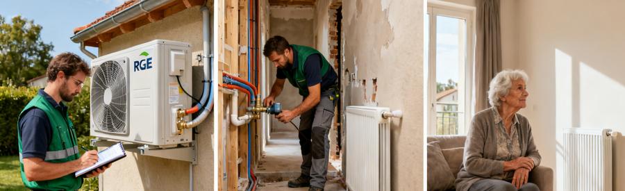 Trois situations illustrant le choix d'une PAC air/eau pour pavillon à Argenteuil avec chauffage central existant