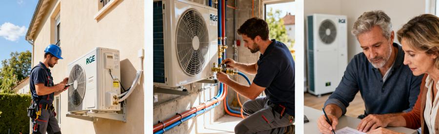 Différents types de pompes à chaleur installées à Combs-la-Ville avec fourchettes de budget travaux 2026