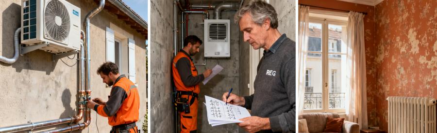 Comparatif installation pompe à chaleur Montrouge : unité extérieure, estimation travaux et résultat intérieur