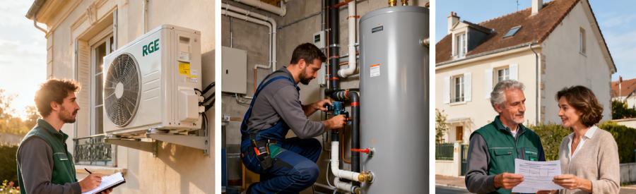 Technicien PAC, raccordement unité extérieure et propriétaires consultant estimation travaux à Aulnay-sous-Bois