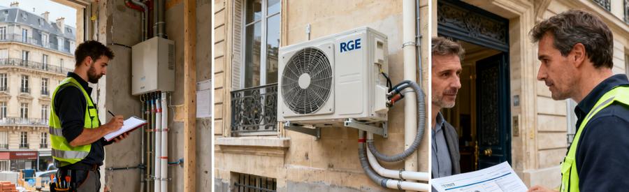 Cout Pompe Chaleur Paris 8e Installation Artisan Rge Évaluation et installation d'une pompe à chaleur dans un immeuble du Paris 8e par artisan RGE QualiPAC