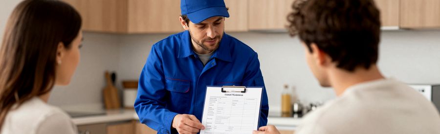 Devis rénovation énergétique : artisan RGE présentant un devis détaillé