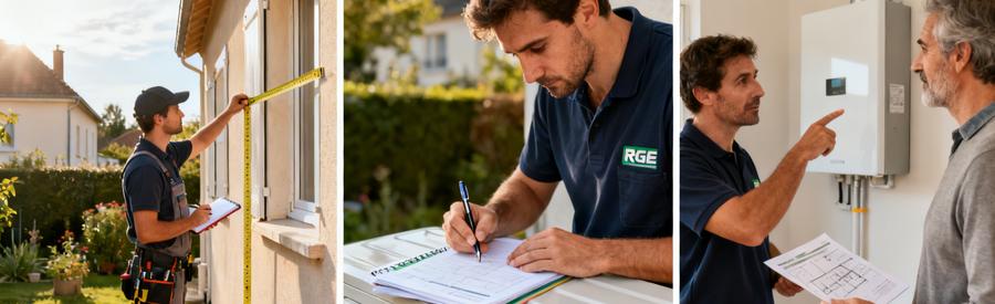 Artisan RGE réalisant un bilan thermique pour dimensionner une pompe à chaleur à Fontenay-sous-Bois