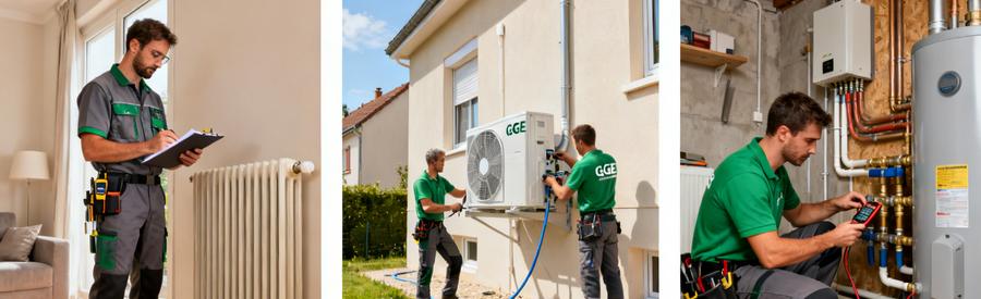 Etapes Installation Pompe Chaleur Vitry Sur Seine Trois étapes installation pompe à chaleur Vitry-sur-Seine : visite technique, pose unité extérieure et mise en service par artisan RGE