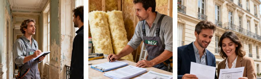 Trois étapes pour obtenir des propositions d'artisans RGE en isolation intérieure Paris 3e arrondissement