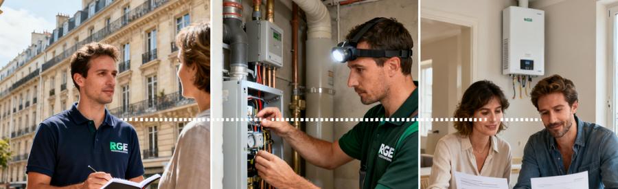 Trois étapes pour obtenir des estimations pompe à chaleur avec artisans RGE Paris 14e arrondissement