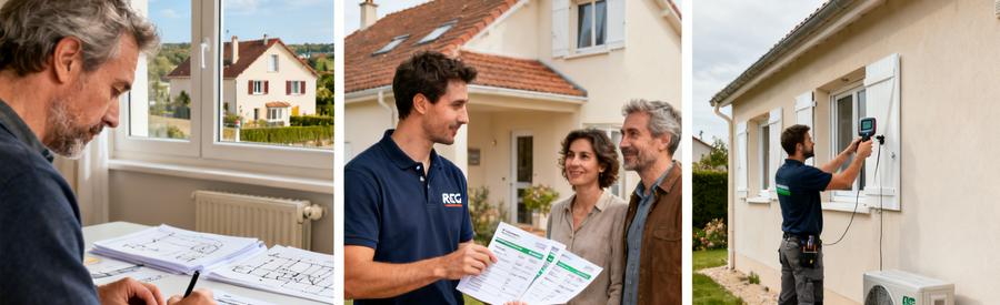 Etapes Projet Pompe Chaleur Corbeil Essonnes Trois étapes pour obtenir des estimations pompe à chaleur à Corbeil-Essonnes avec artisans RGE certifiés