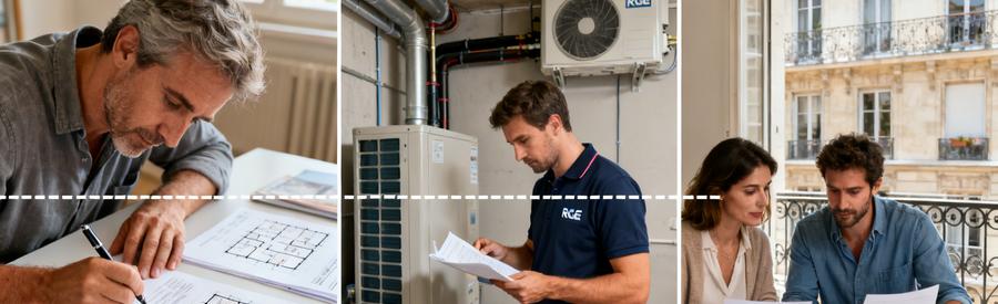 Etapes Projet Pompe Chaleur Paris 75 Trois étapes pour obtenir des estimations pompe à chaleur à Paris 75 via artisans RGE certifiés
