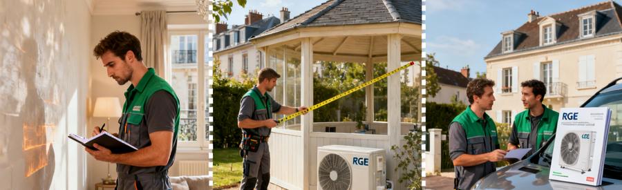 Installation Pac Poissy Etapes Visite Technique Positionnement Étapes installation pompe à chaleur Poissy : bilan thermique, positionnement unité extérieure et choix modèle PAC
