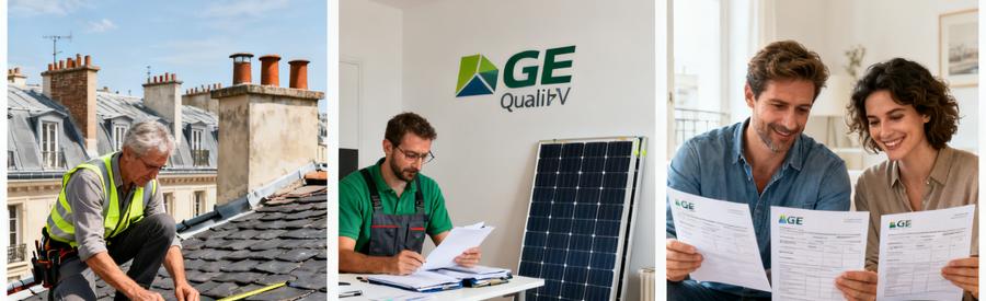 Trois étapes pour obtenir des offres panneaux solaires Paris 2e : mesure toiture, étude dossier artisan RGE, comparaison propositions