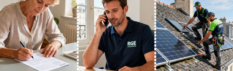 Trois étapes pour obtenir des propositions d'artisans RGE QualiPV pour panneaux solaires Paris 9e