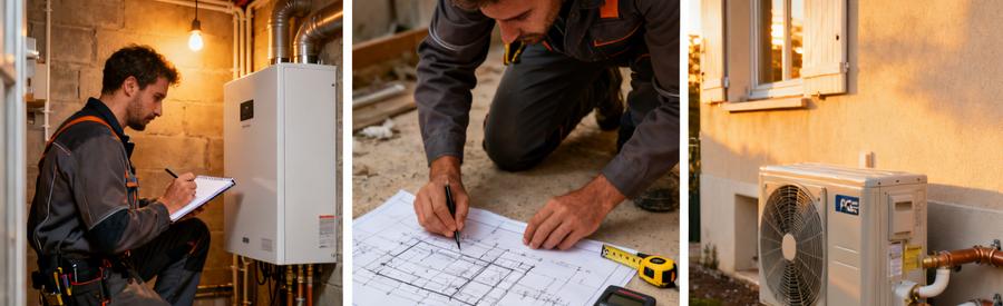 Les 3 étapes clés de l'installation d'une pompe à chaleur à Argenteuil par un artisan RGE QualiPAC