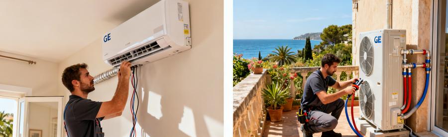 Comparaison installation PAC air/air et air/eau par artisan RGE à Saint-Laurent-du-Var