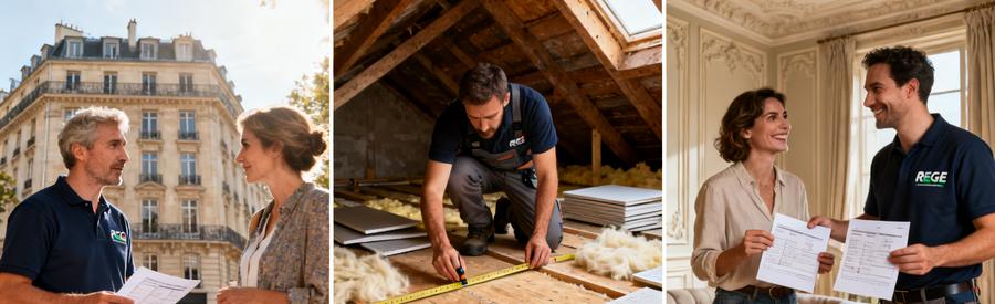 3 étapes pour obtenir des offres d'isolation intérieure à Paris 8e avec artisans certifiés RGE