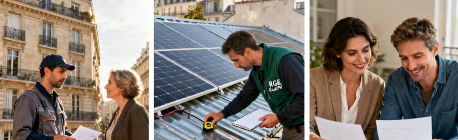Trois étapes pour obtenir des offres panneaux solaires Paris 12e avec artisans certifiés RGE QualiPV