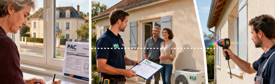 Processus Obtenir Estimation Pac Houilles Artisan Rge Étapes pour obtenir une estimation pompe à chaleur à Houilles : formulaire, comparaison offres et visite technique gratuite artisan RGE