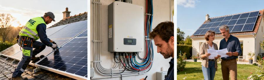 Comparatif installations solaires en Île-de-France : pose toiture, onduleur et choix de configuration avec artisan RGE