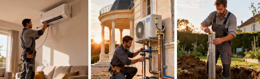 Types Pompe A Chaleur Air Air Air Eau Geothermique Comparaison des trois technologies PAC : air-air, air-eau et géothermique installées par des artisans RGE