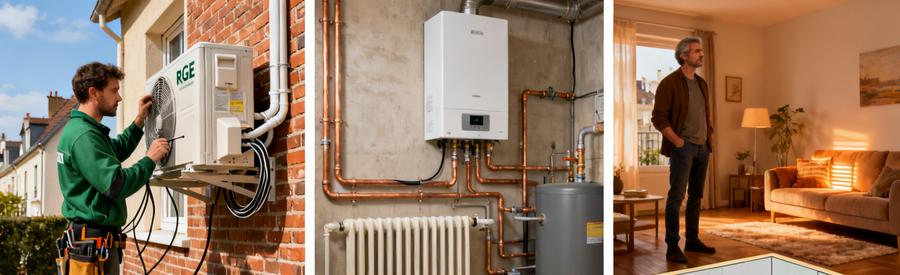 Comparatif trois types pompes à chaleur air/eau air/air géothermique pour logement Fontenay-sous-Bois